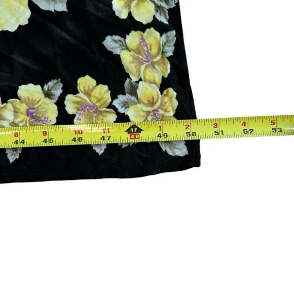 Tommy Bahama Women's Yellow Hibiscus Floral Scarf Wrap Rectangular Vintage - Picture 2 of 7